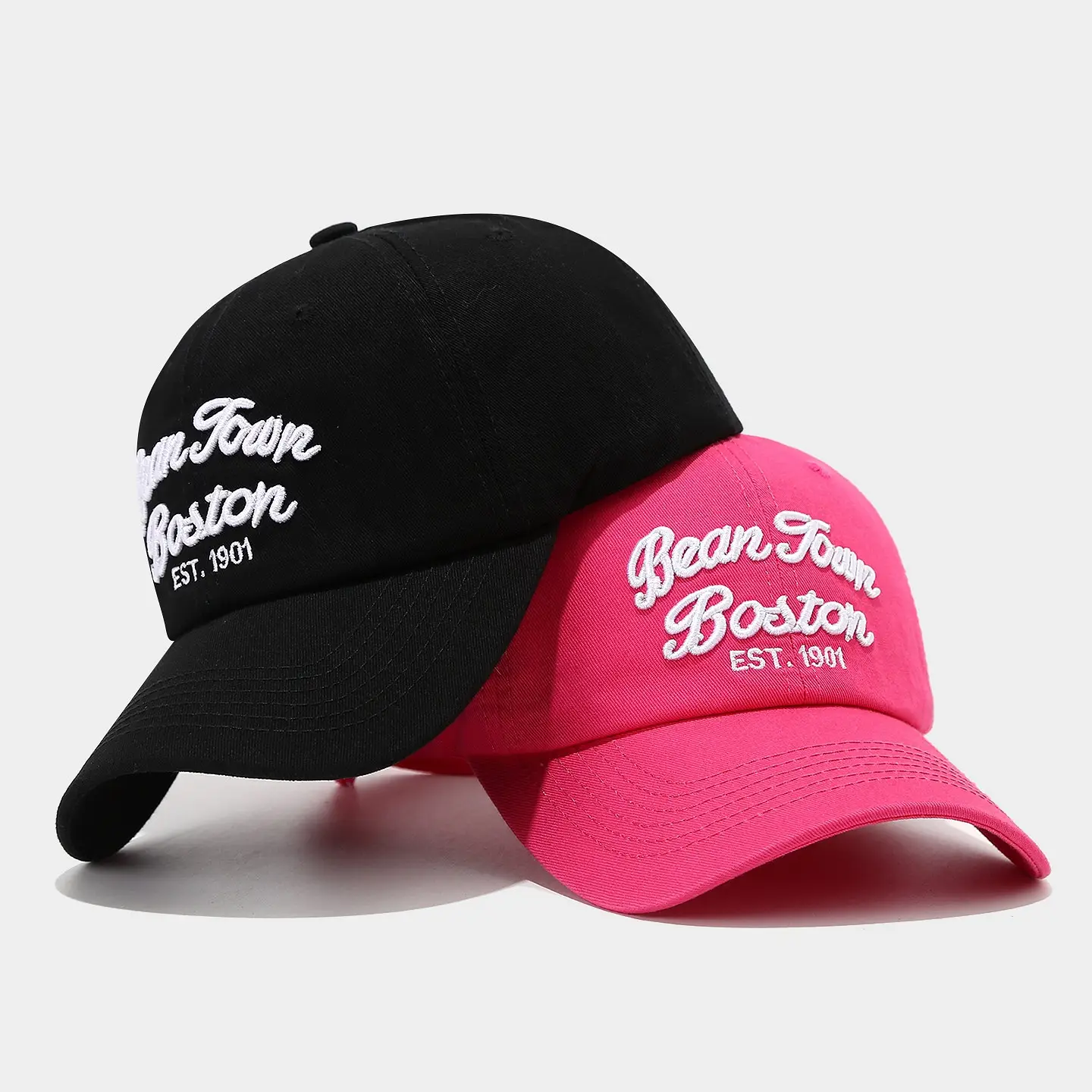 Vintage Boston Embroidered Baseball Cap Navy
