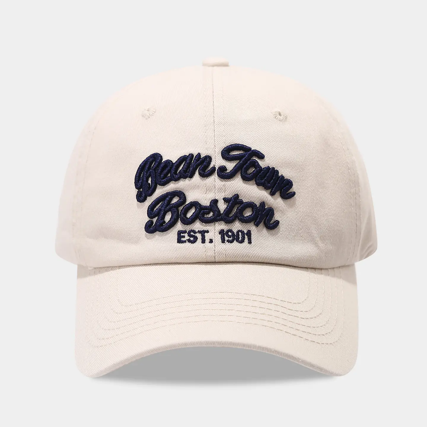 Vintage Boston Embroidered Baseball Cap Navy