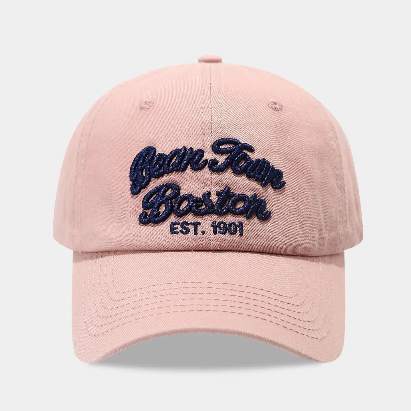 Vintage Boston Embroidered Baseball Cap Navy