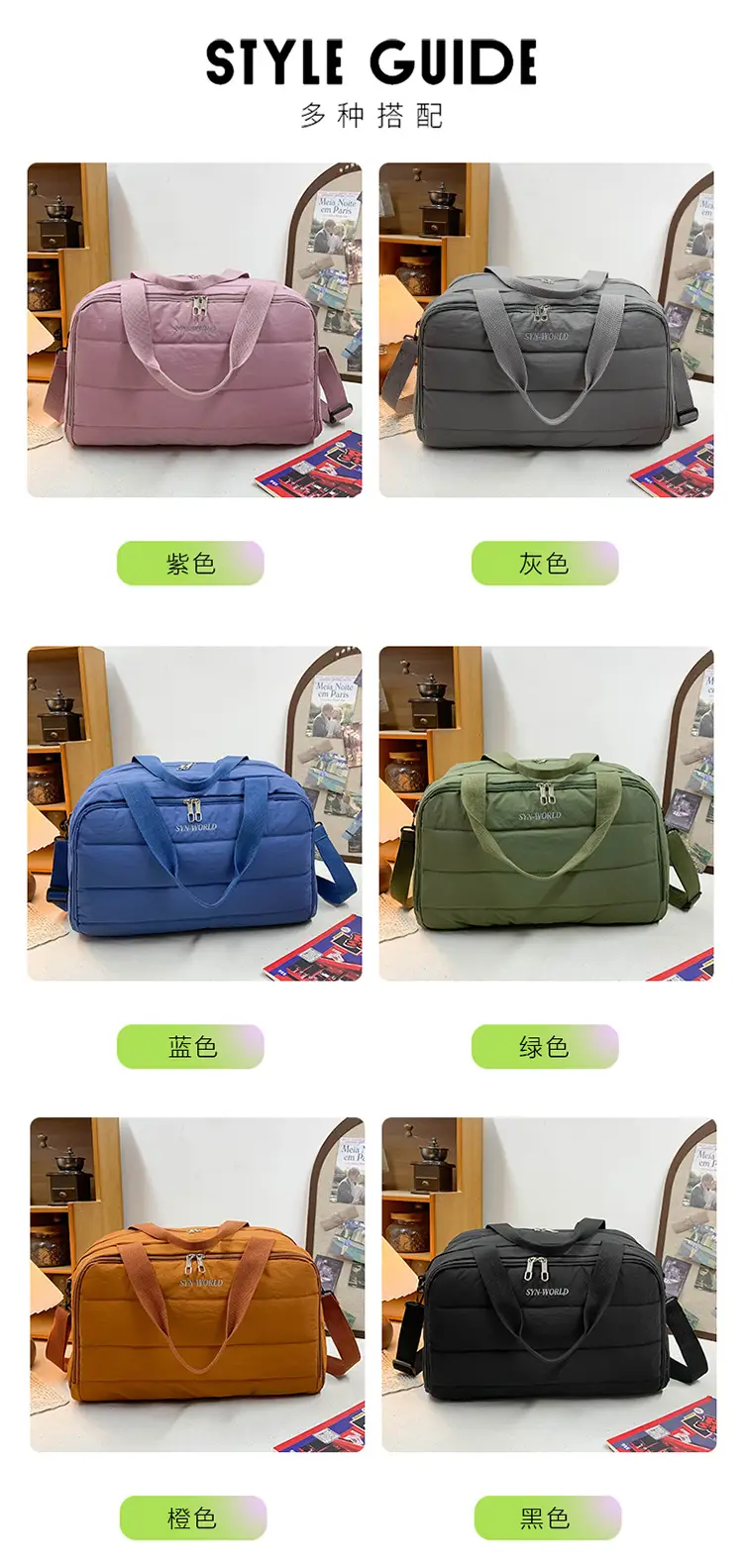 Blue Waterproof Shoulder Crossbody Bag for Travel & Business — feature 2