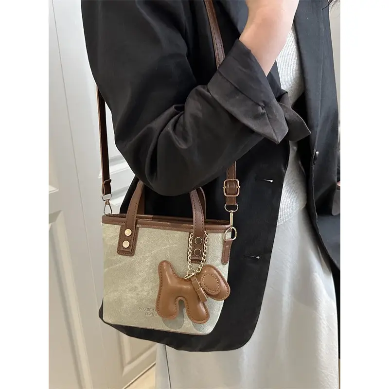 Women's Niche Bucket Bag Autumn Winter High-End Leather