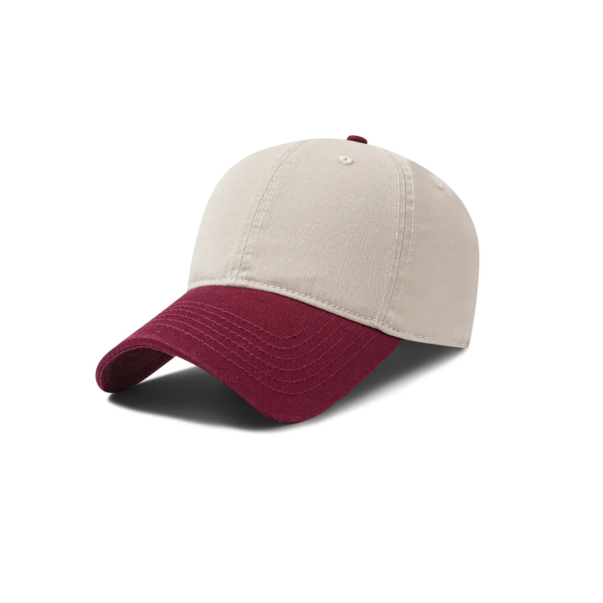 Men's Color-Blocked Washed Cotton Baseball Cap - Image 2
