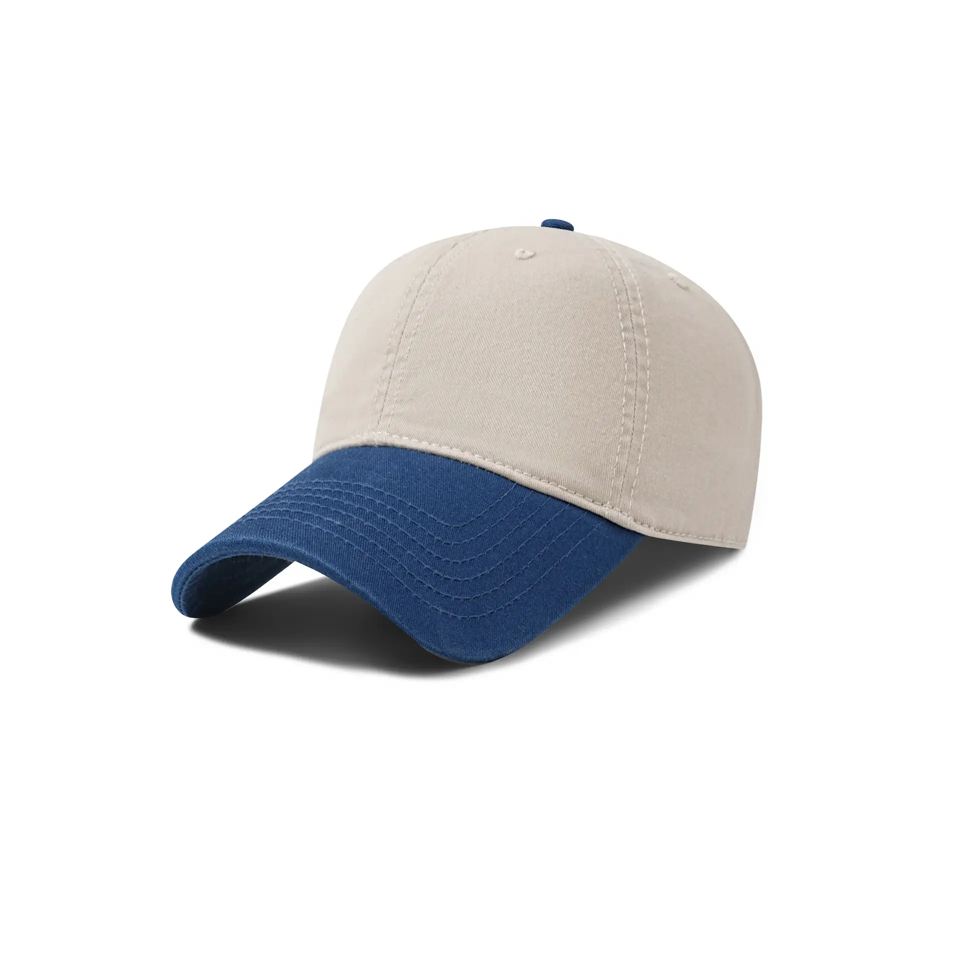 Men's Color-Blocked Washed Cotton Baseball Cap - Image 3