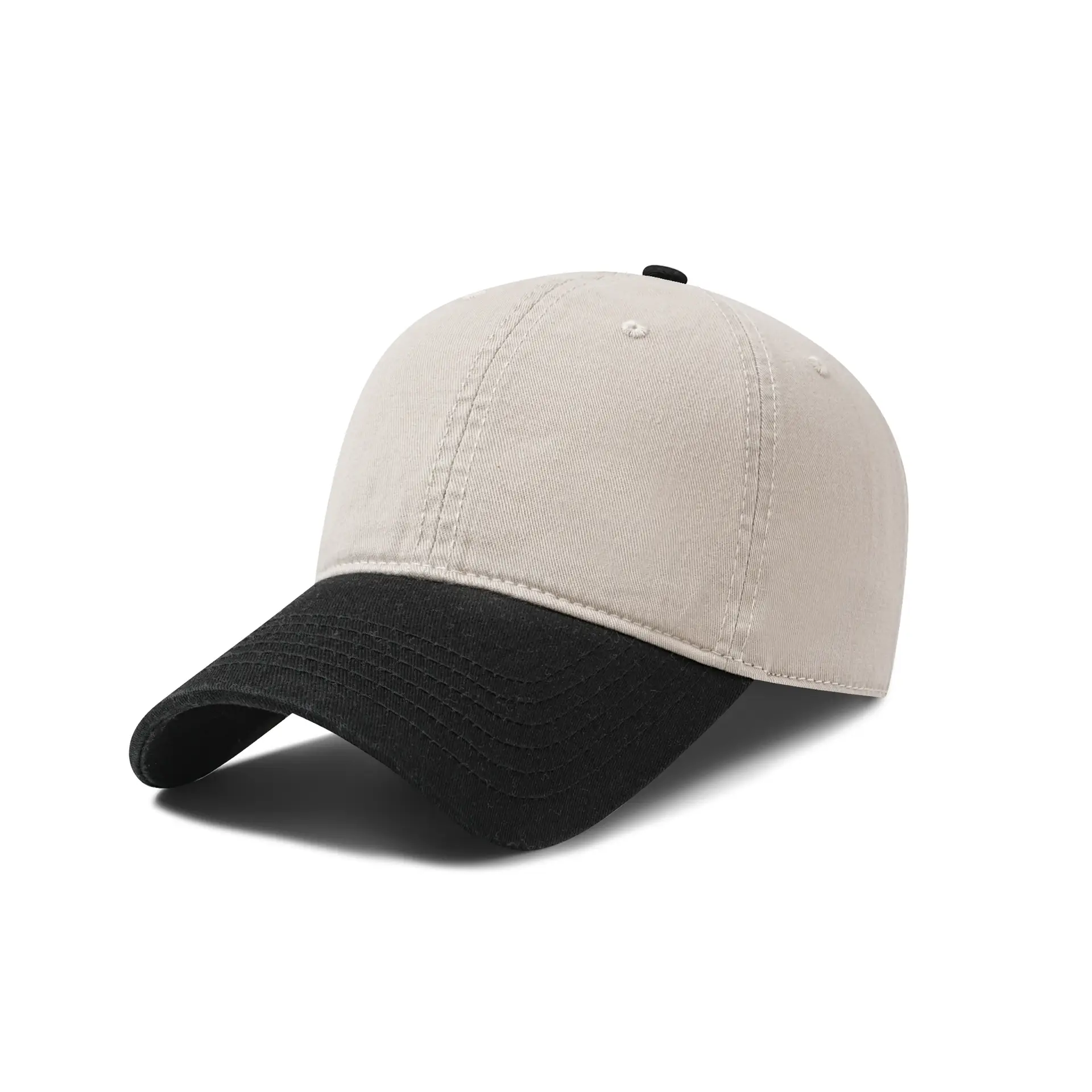 Men's Color-Blocked Washed Cotton Baseball Cap - Image 4