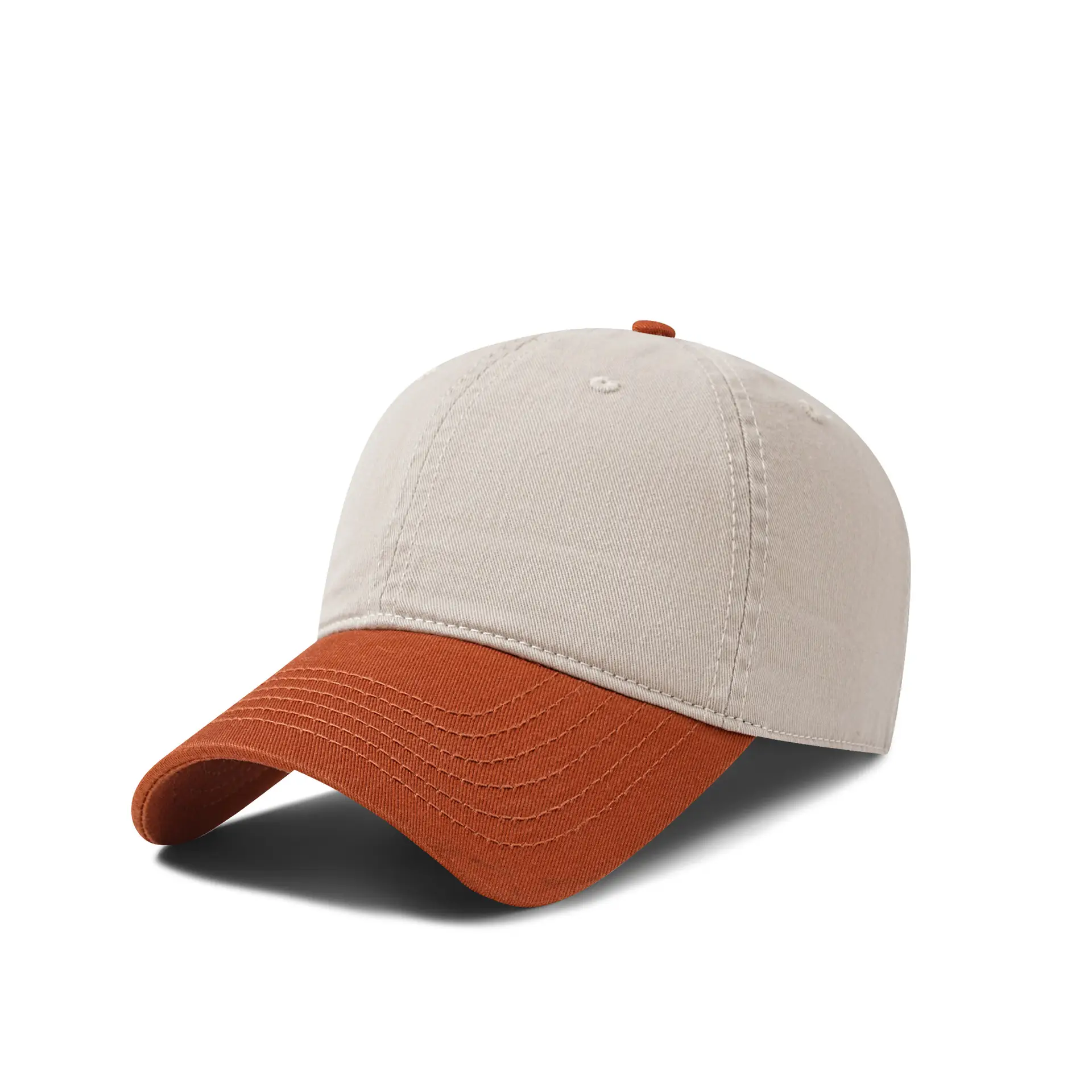 Men's Color-Blocked Washed Cotton Baseball Cap - Image 5