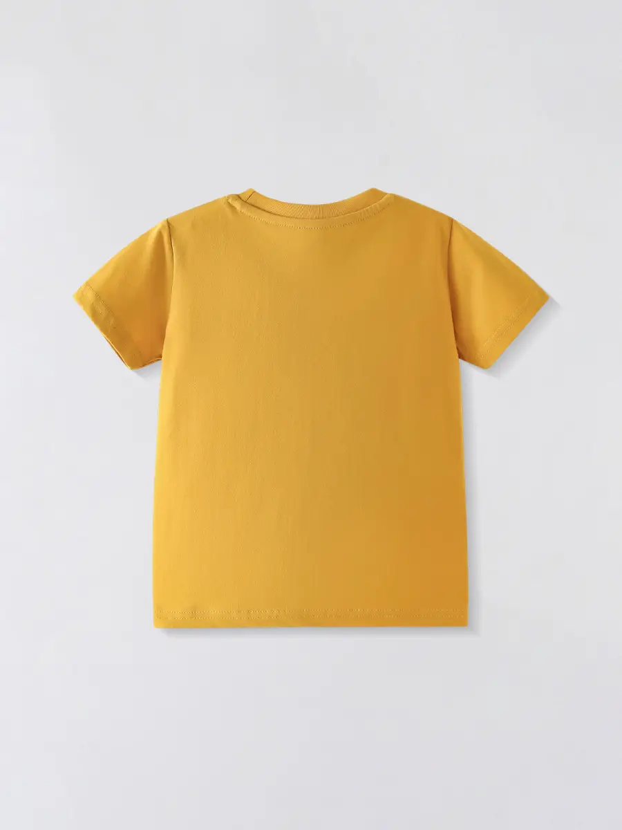 Pure Cotton Cartoon Tiger T-Shirt for Boys Summer Wear - Image 3