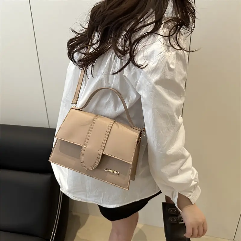 Pink Leather Crossbody Bag for Women - Image 7