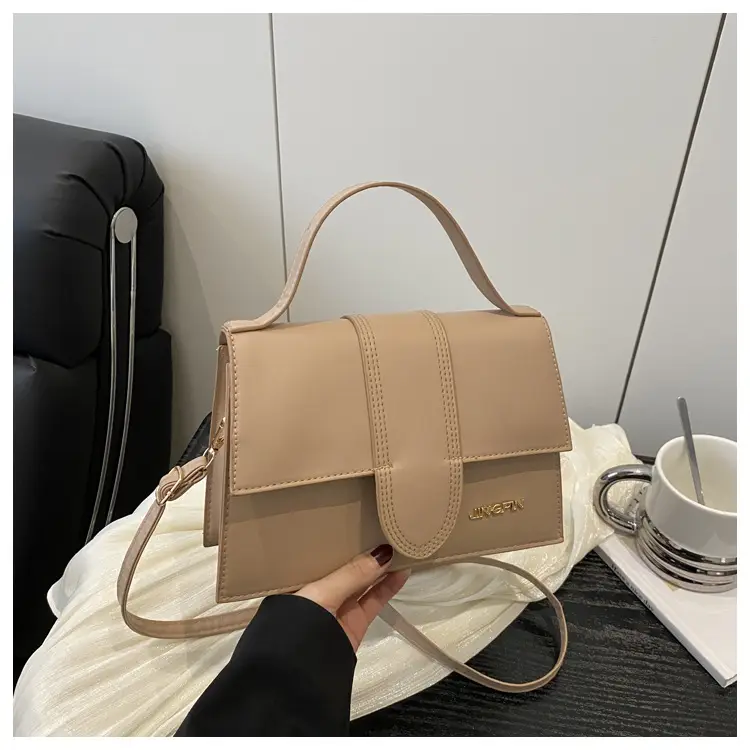 Pink Leather Crossbody Bag for Women - Image 3