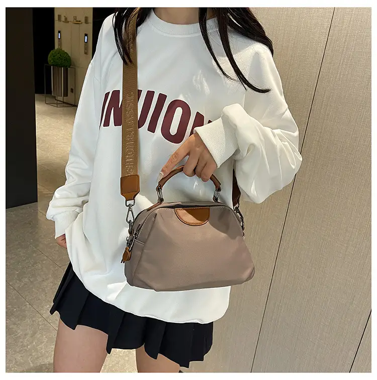 Women Crossbody Bag Light Brown Oxford Cloth 2025 — feature 28