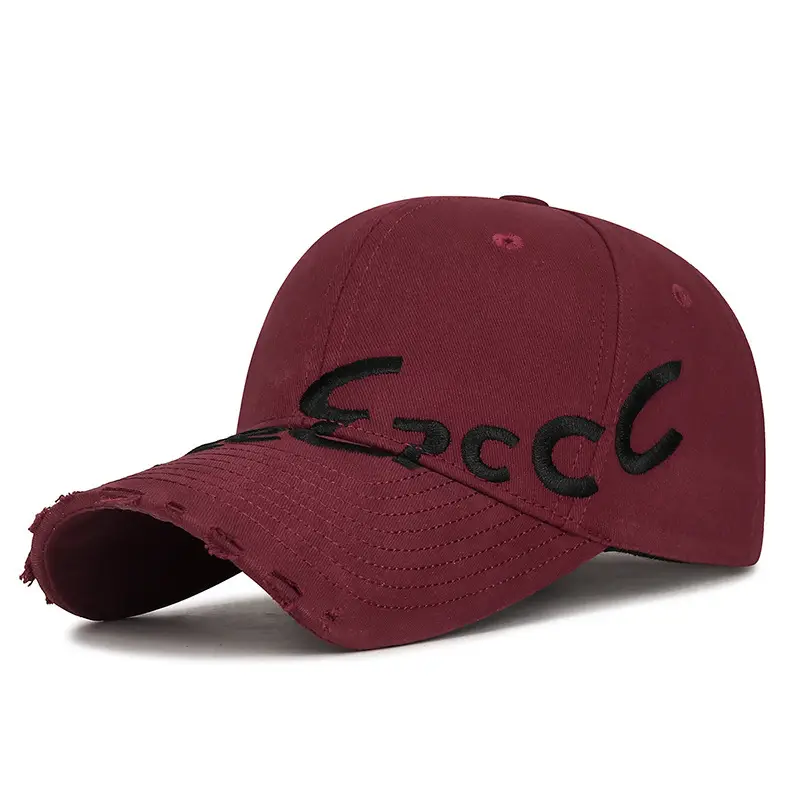 Korean Style Grey Baseball Cap for Women with Letter Embroidery