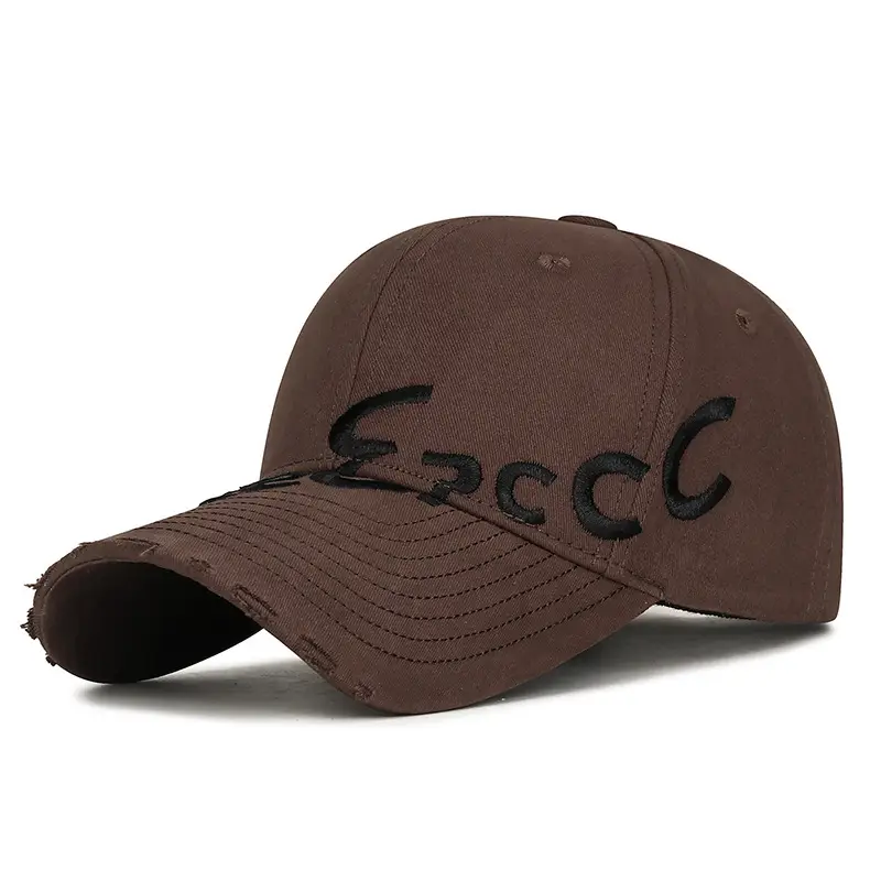 Korean Style Grey Baseball Cap for Women with Letter Embroidery