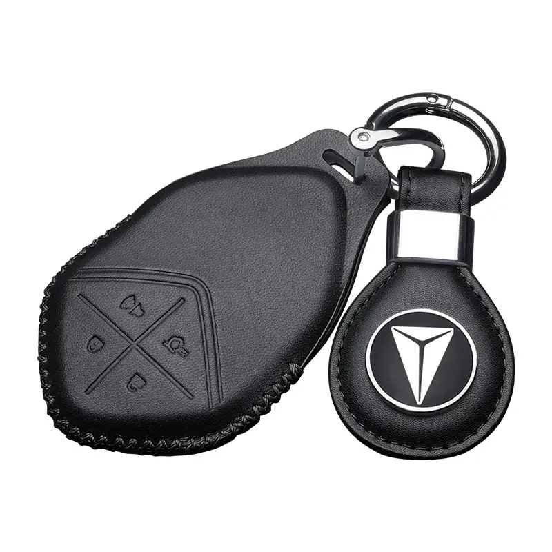 Red Leather Key Cover with Buckle for Men - Image 37