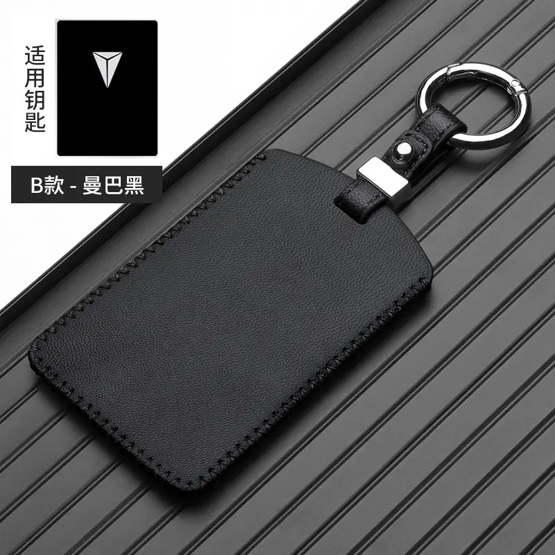 Red Leather Key Cover with Buckle for Men - Image 17