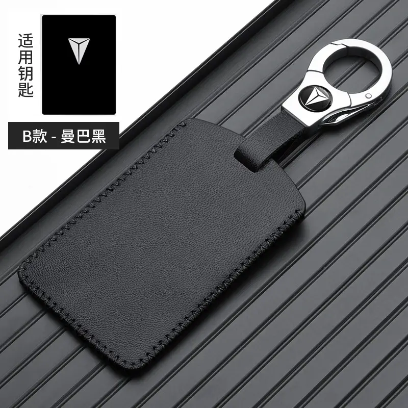 Red Leather Key Cover with Buckle for Men - Image 21
