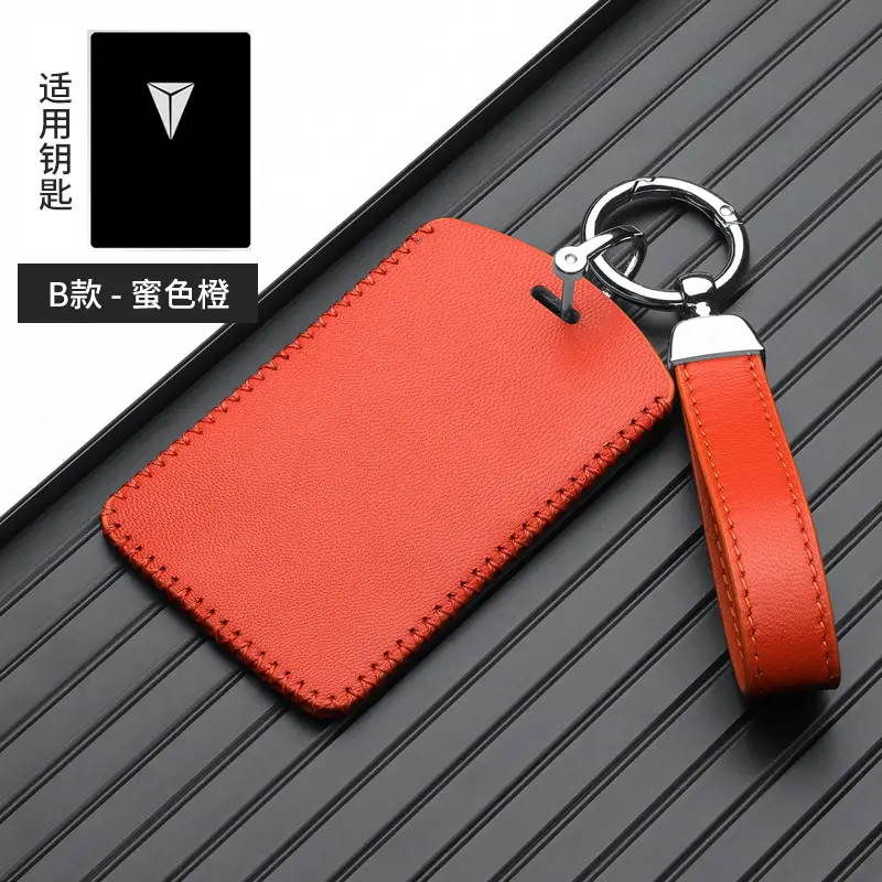 Red Leather Key Cover with Buckle for Men - Image 28