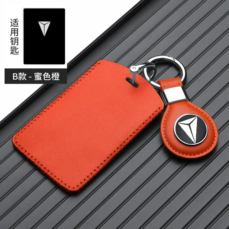 Red Leather Key Cover with Buckle for Men - Image 32