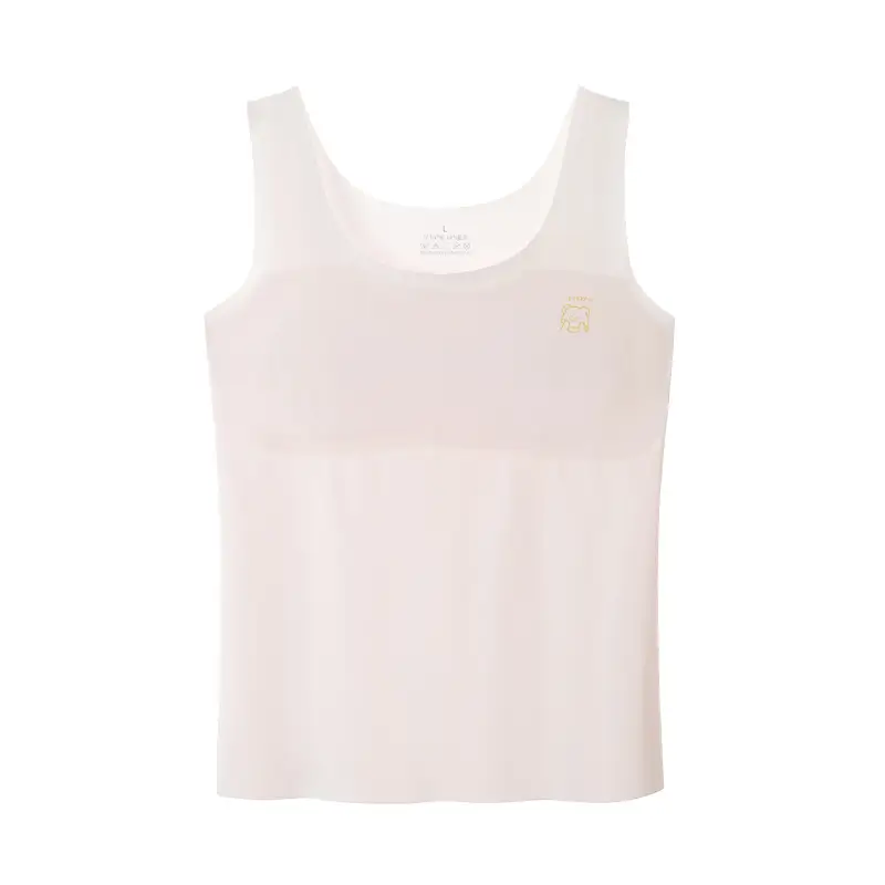 Girls' Development Period Anti-Bump Vest for Girls, Primary School Students, Junior High School Students, Underwear for Female Students, Summer Ice Silk See-Through