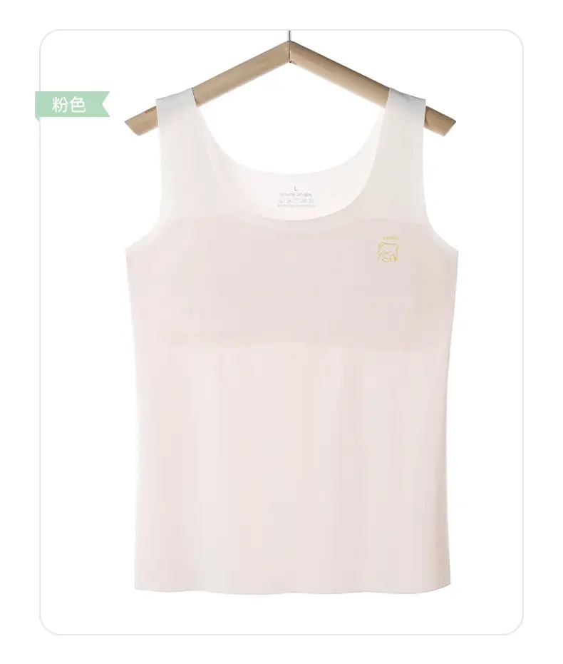 Girls' Development Period Anti-Bump Vest for Girls, Primary School Students, Junior High School Students, Underwear for Female Students, Summer Ice Silk See-Through — feature 11
