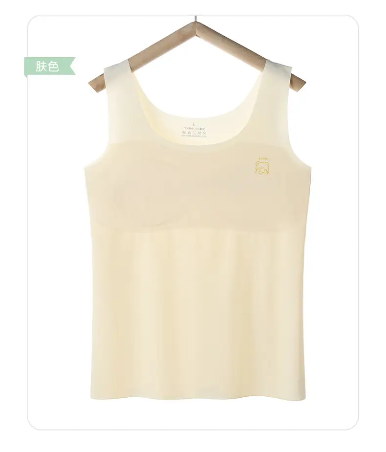 Girls' Development Period Anti-Bump Vest for Girls, Primary School Students, Junior High School Students, Underwear for Female Students, Summer Ice Silk See-Through — feature 12