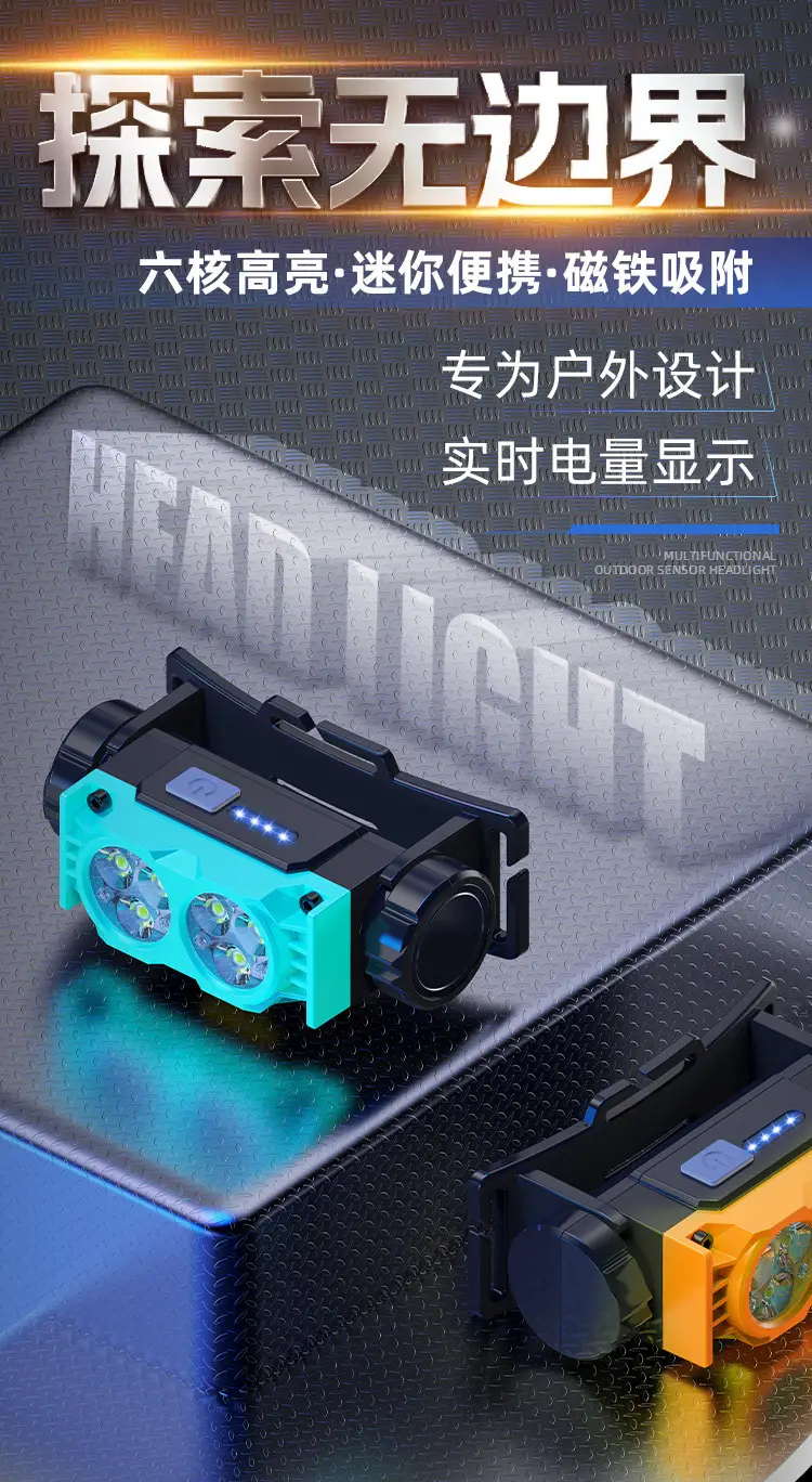 Rechargeable LED Headlamp with Magnet & Magnet Power β feature 1
