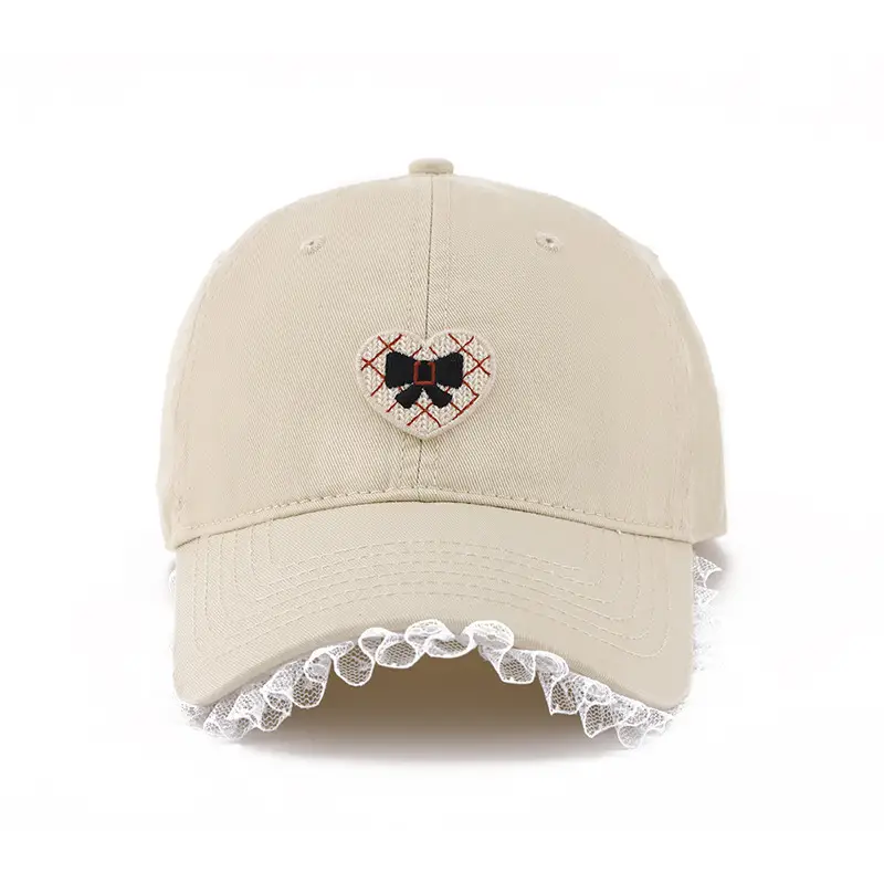 Black Heart Embroidered Girl Cap Korean Style — feature 13