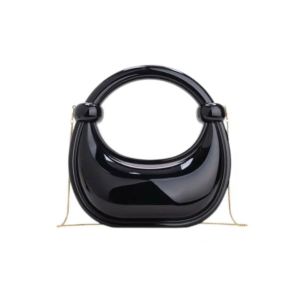 Pink Laser Dumpling Bag with Chain Shoulder Crossbody — feature 12