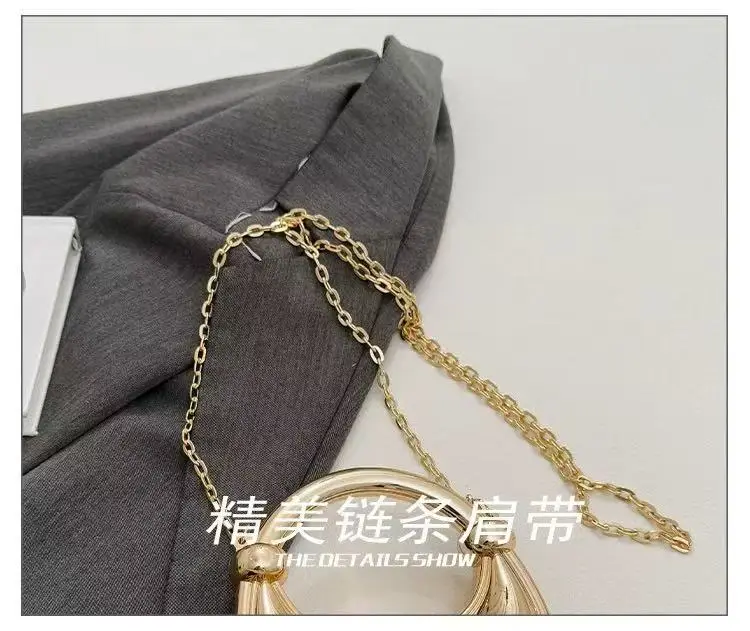 Pink Laser Dumpling Bag with Chain Shoulder Crossbody — feature 4