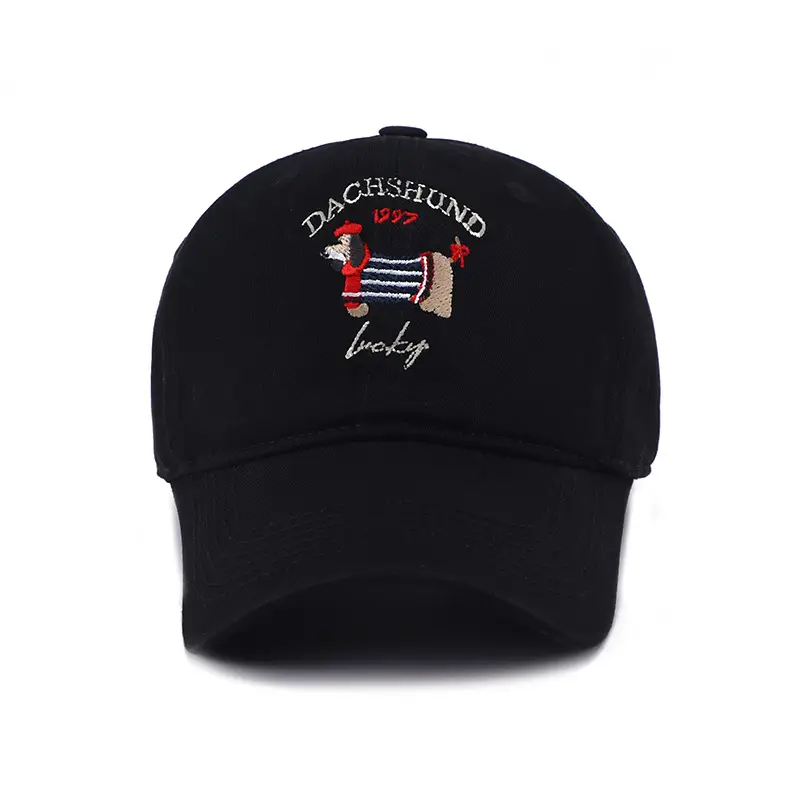 Dachshund Embroidered Baseball Cap Brown Women - Image 19