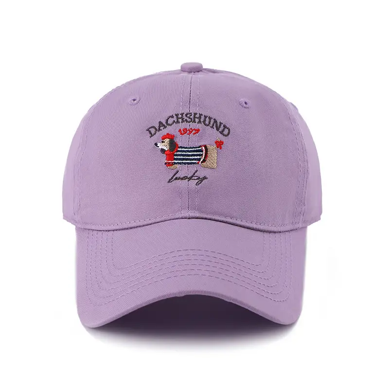 Dachshund Embroidered Baseball Cap Brown Women — feature 21