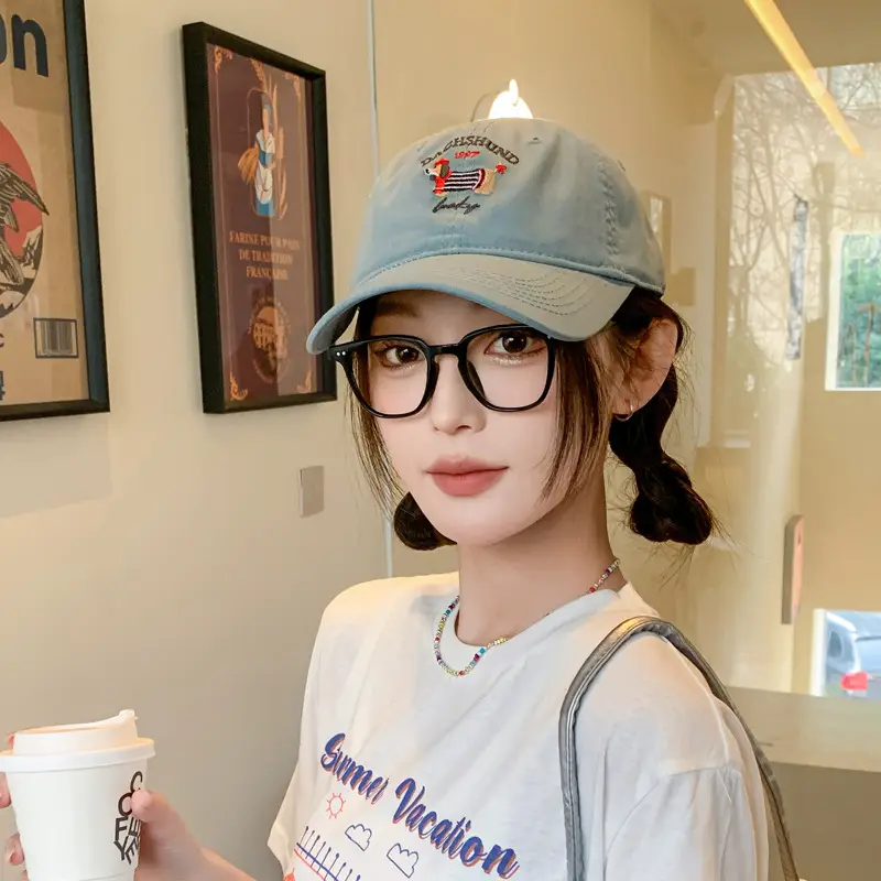 Dachshund Embroidered Baseball Cap Brown Women — feature 8