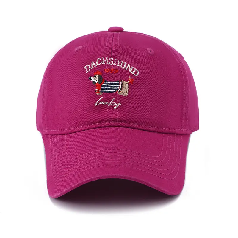 Dachshund Embroidered Baseball Cap Brown Women - Image 10
