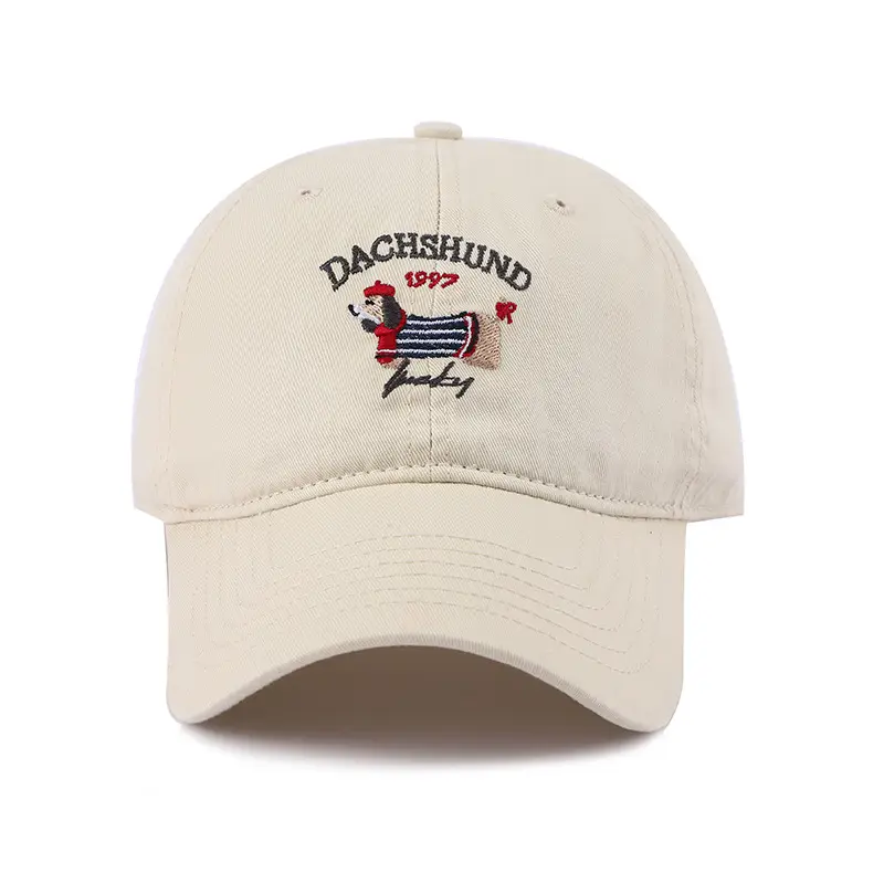 Dachshund Embroidered Baseball Cap Brown Women - Image 2