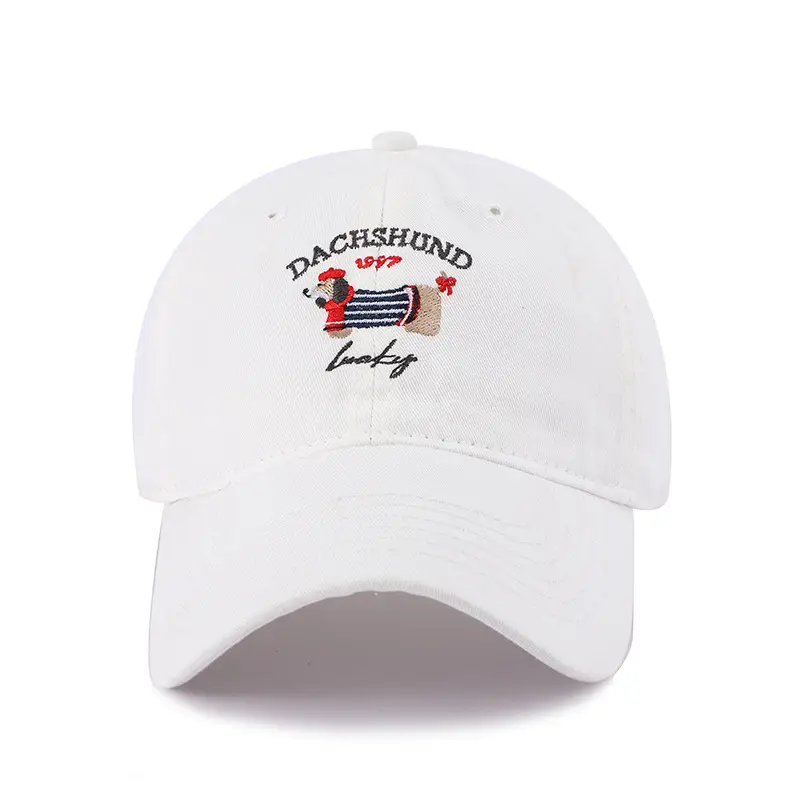 Dachshund Embroidered Baseball Cap Brown Women - Image 3