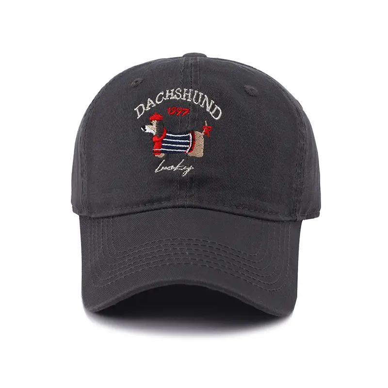 Dachshund Embroidered Baseball Cap Brown Women - Image 6