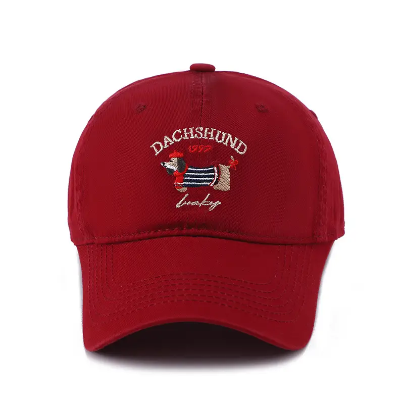 Dachshund Embroidered Baseball Cap Brown Women - Image 7