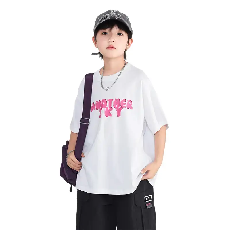 Boys White Cartoon Graffiti T-Shirt 2026 Kids - Image 6