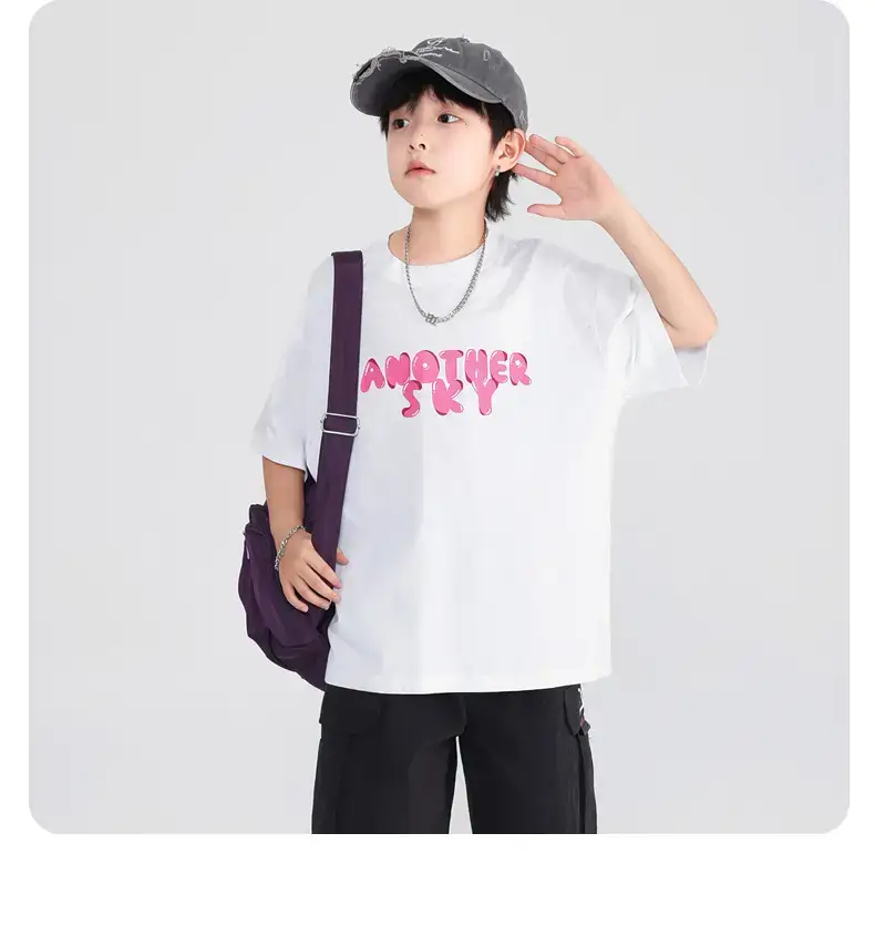 Boys White Cartoon Graffiti T-Shirt 2026 Kids — feature 11