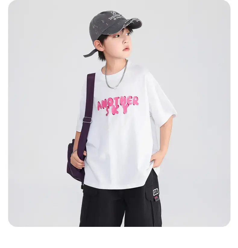 Boys White Cartoon Graffiti T-Shirt 2026 Kids — feature 12