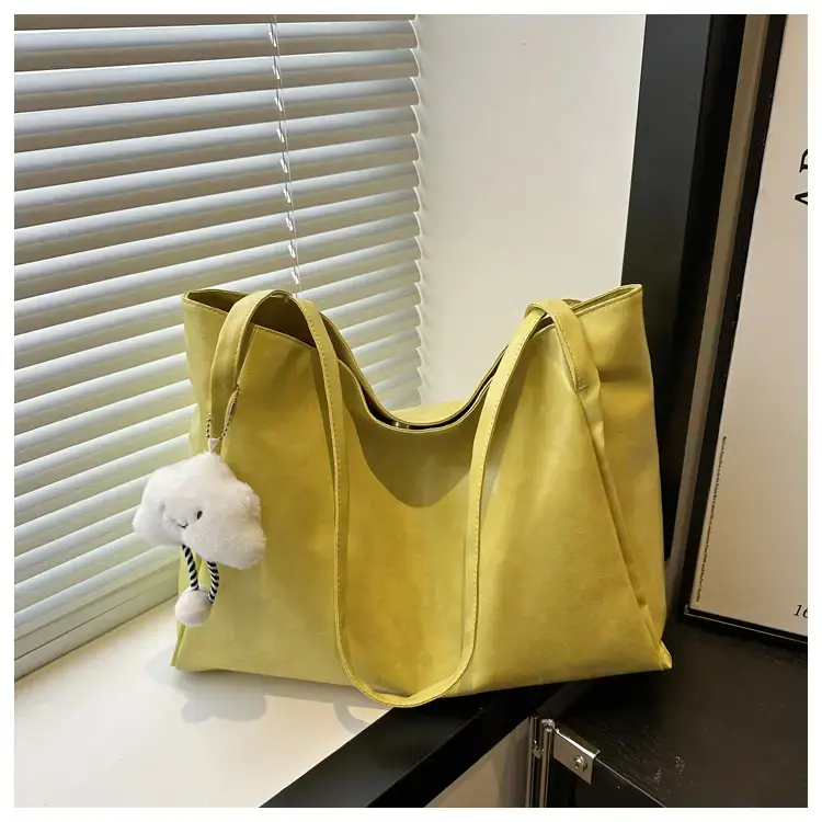 2025 New Retro Large Capacity Solid Color Casual Shoulder Tote Women — feature 28