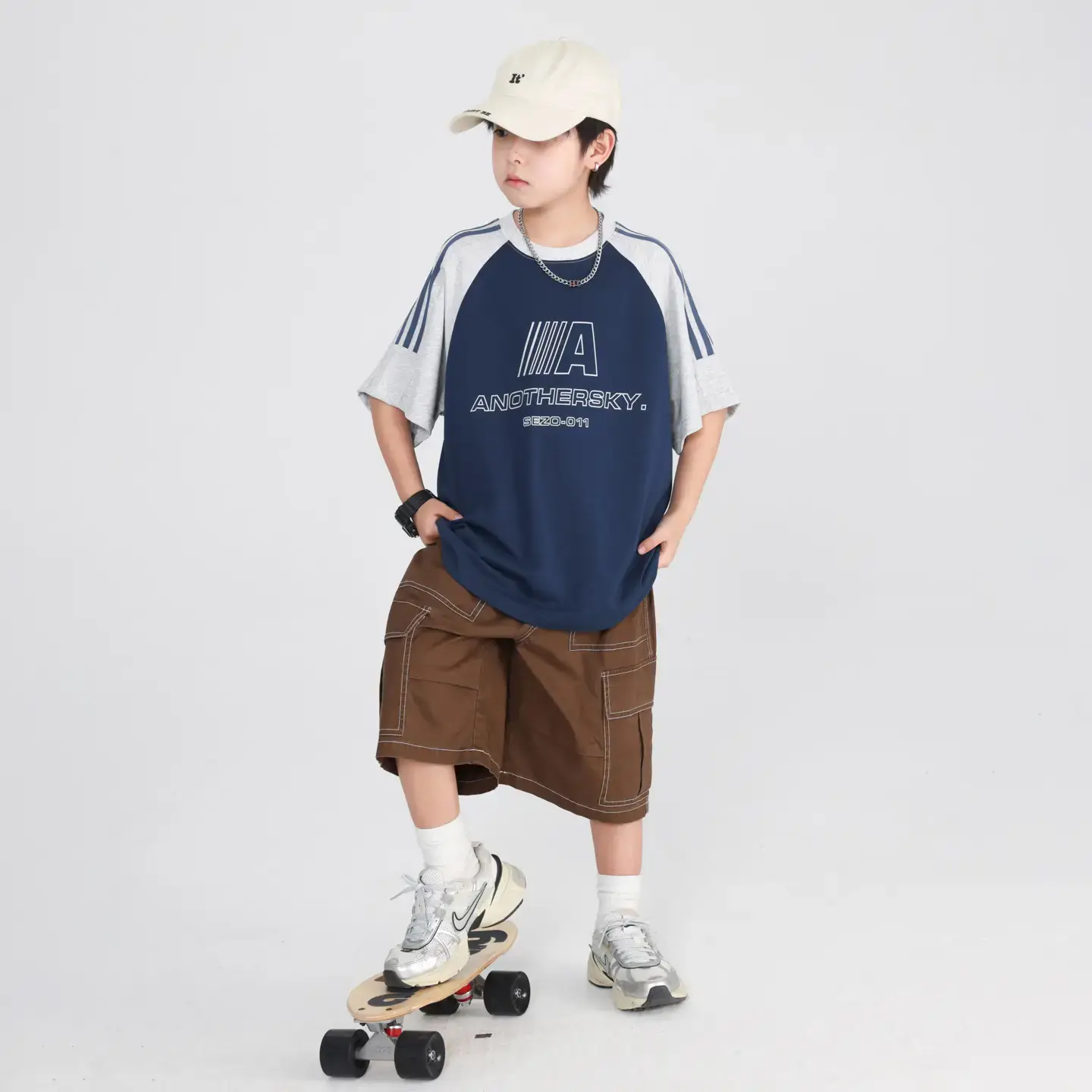 Boys Summer Contrast T-Shirt 2025 Ice Sense - Image 5