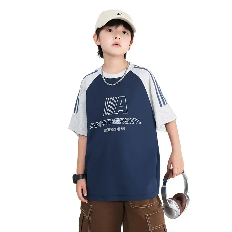 Boys Summer Contrast T-Shirt 2025 Ice Sense - Image 6