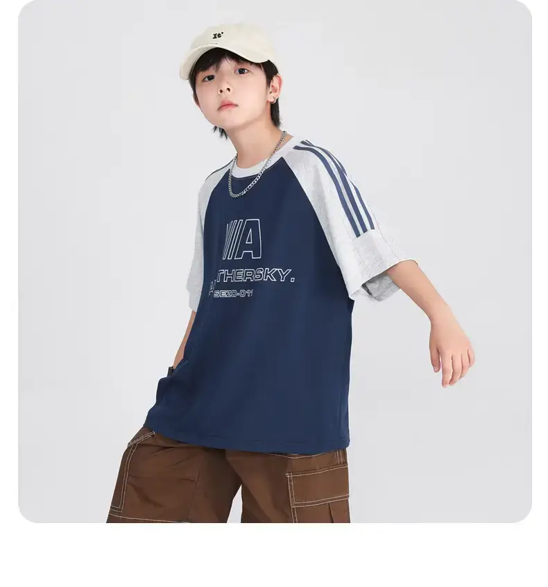 Boys Summer Contrast T-Shirt 2025 Ice Sense — feature 10