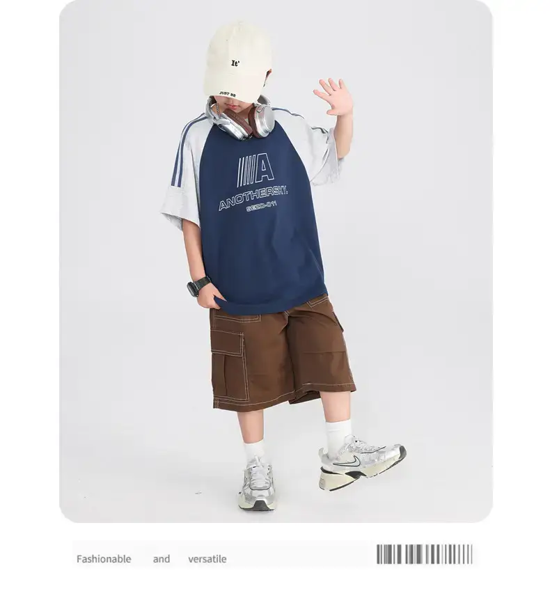 Boys Summer Contrast T-Shirt 2025 Ice Sense — feature 8