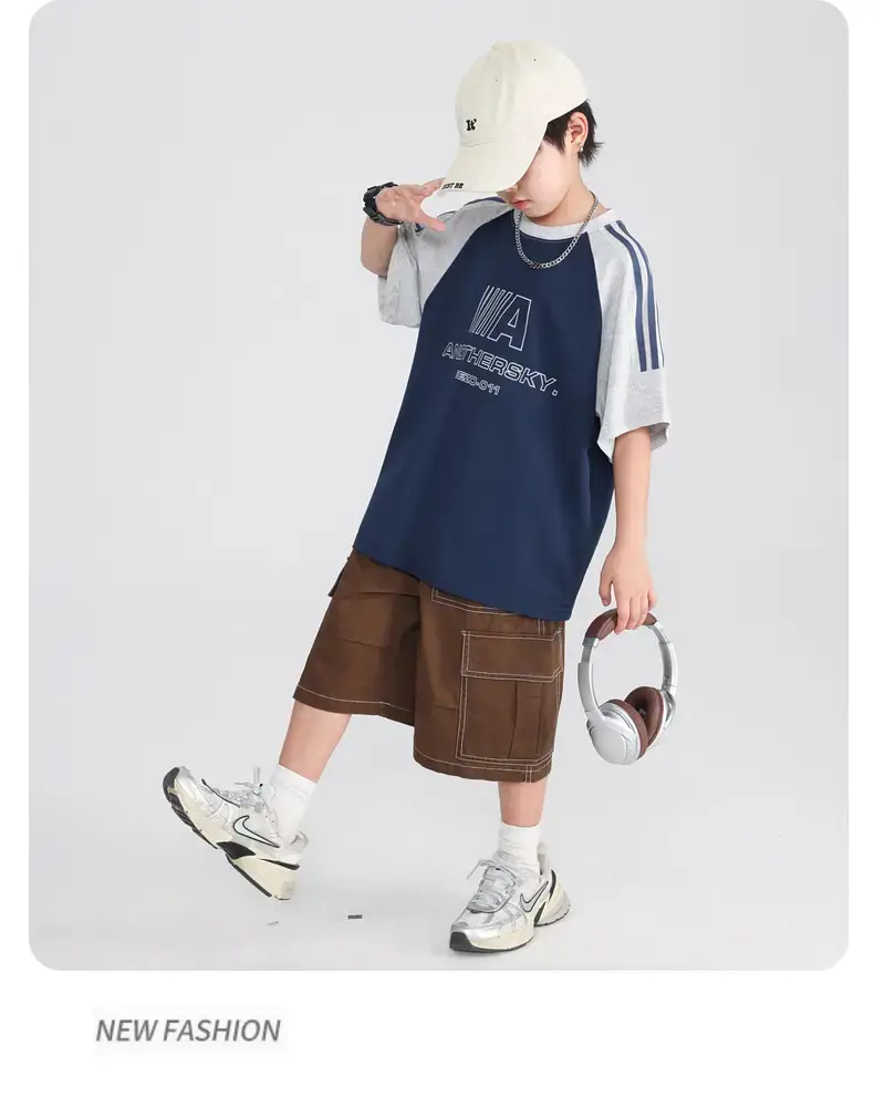 Boys Summer Contrast T-Shirt 2025 Ice Sense — feature 9