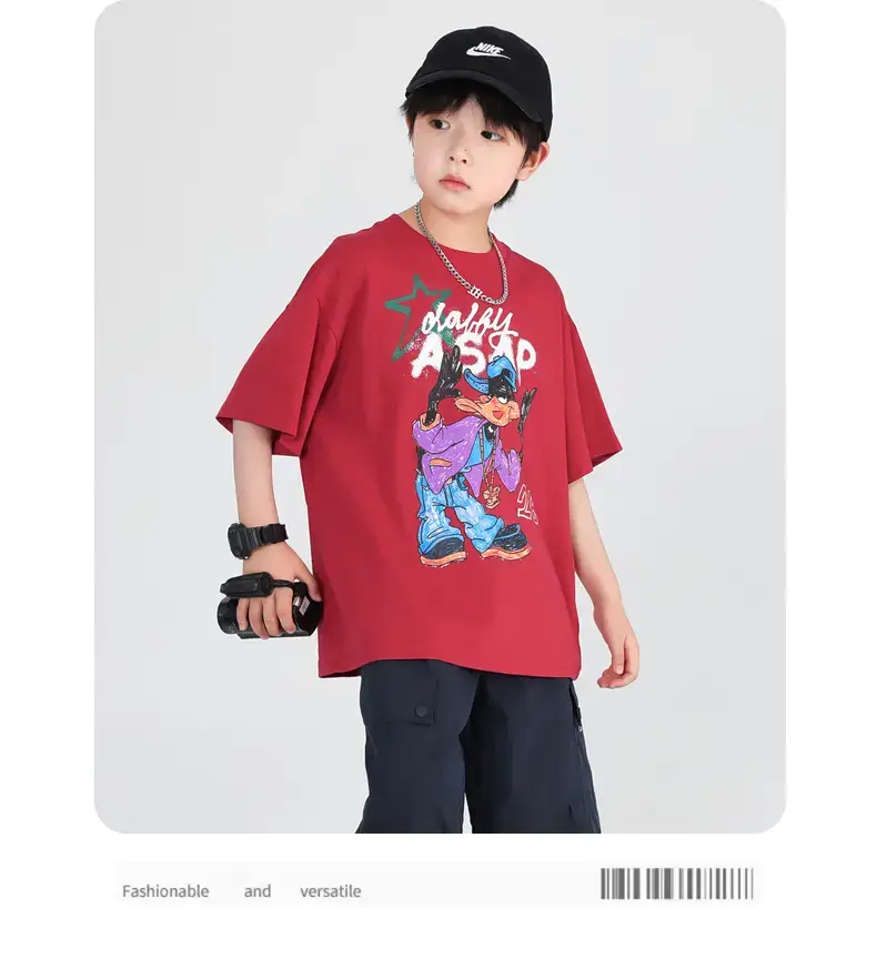Boys Red Donald Duck Cartoon T-Shirt 2025 — feature 12