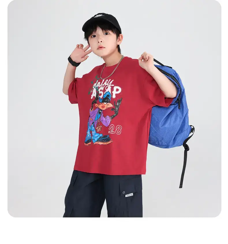 Boys Red Donald Duck Cartoon T-Shirt 2025 — feature 14