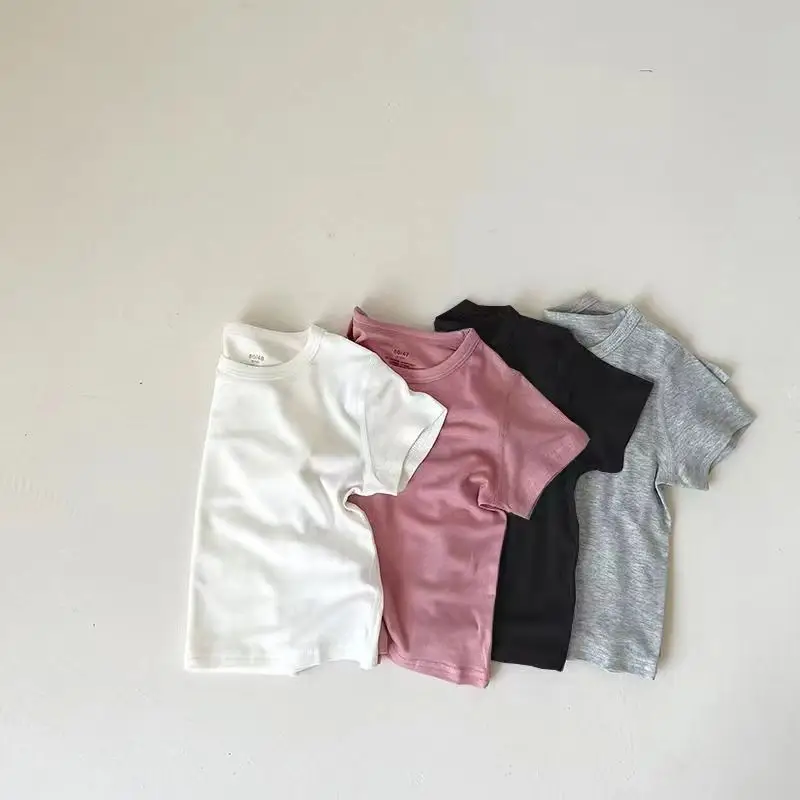 Children's White Black T-Shirt Set Summer Modal Top — feature 5