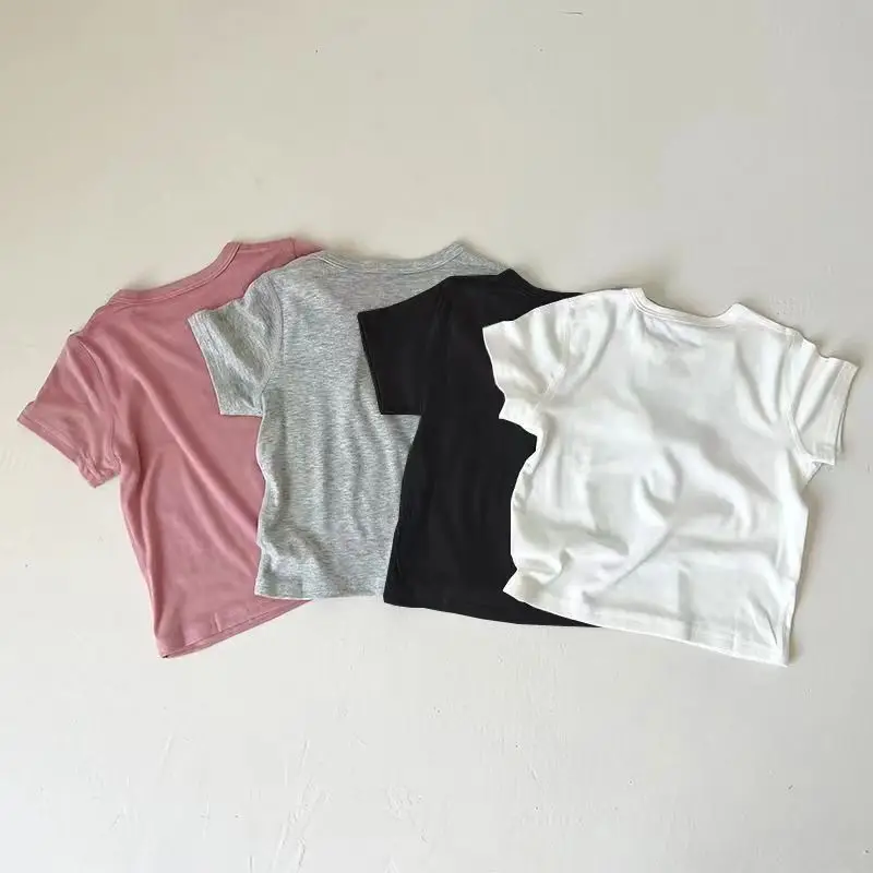 Children's White Black T-Shirt Set Summer Modal Top — feature 6