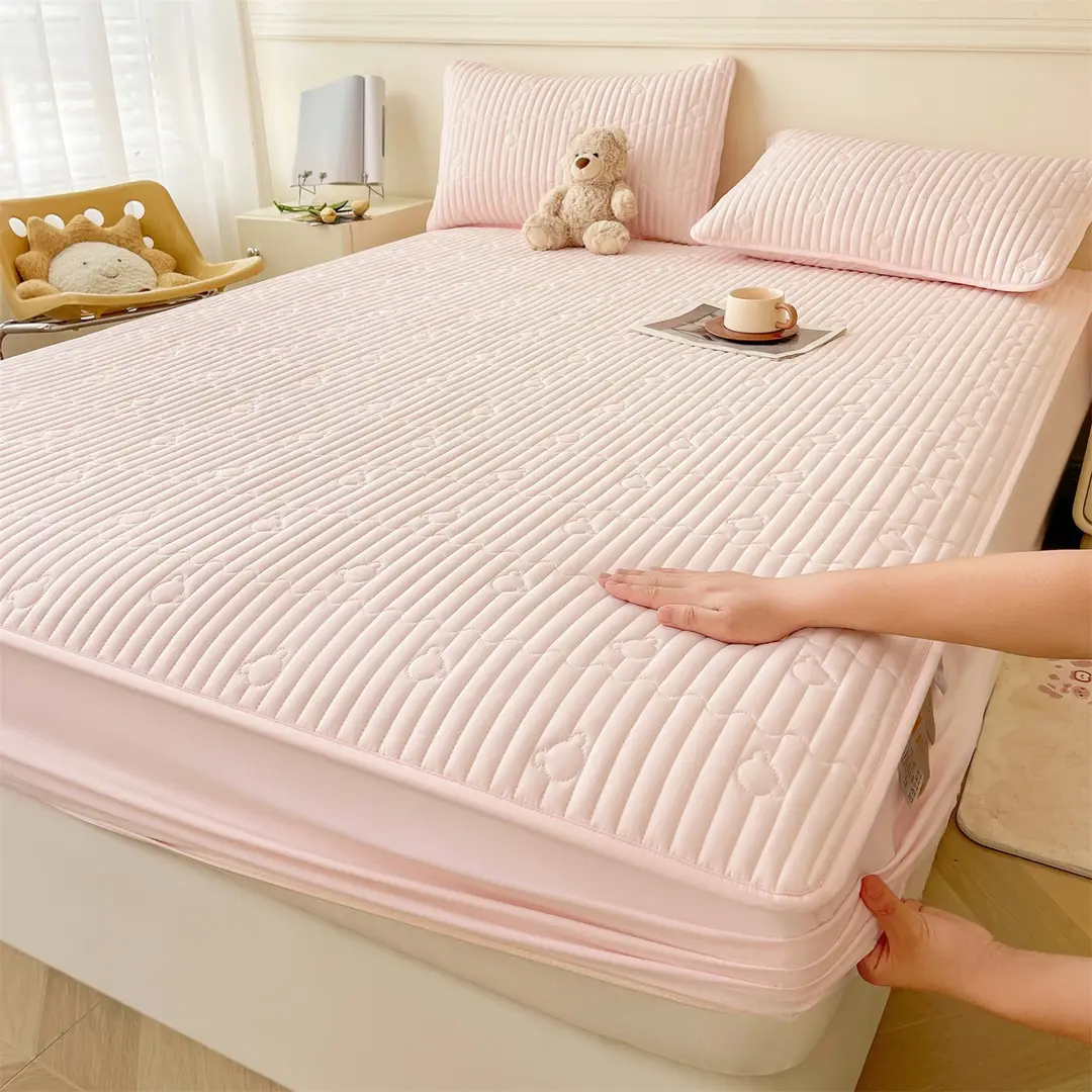 Class a Waterproof Urine-Proof All-Inclusive Bed Sheet 2025 New Thickeneded Quilted Bed Cover All-Inclusive Mattress Protector Bed Cover Cover
