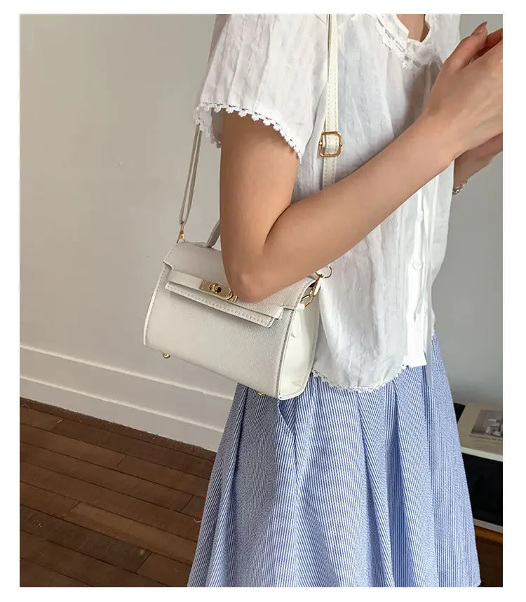 White Korean Style Crossbody Shoulder Bag for Women — feature 9